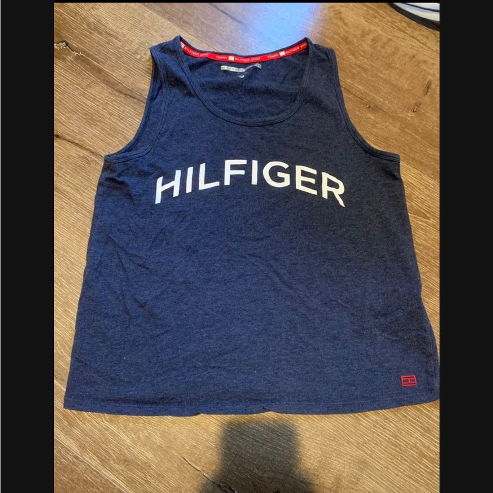 Tommy Hilfiger Blue Tank Top Size: medium